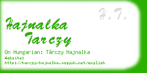 hajnalka tarczy business card